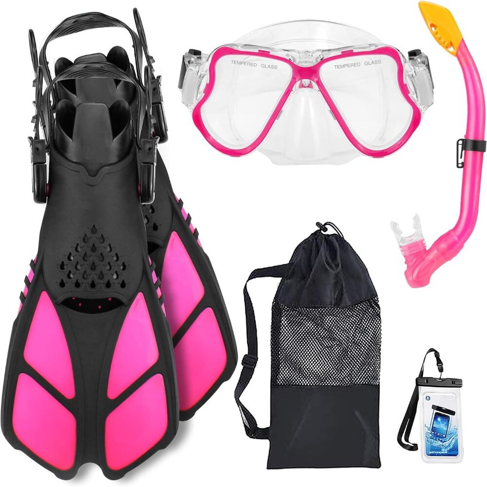 xdobo Kids Snorkeling Set Anti-Leak Diving Mask Dry Top Snorkel Adjustable Kids